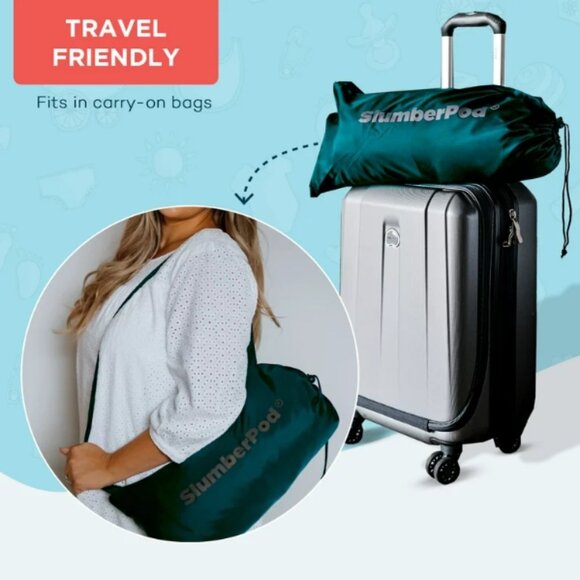 Teal SlumberPod Privacy Blackout Canopy Travel Sleep Space - Picture 6 of 10